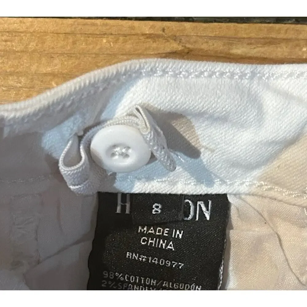 Hudson Girls Size 8 White Cuffed Shorts